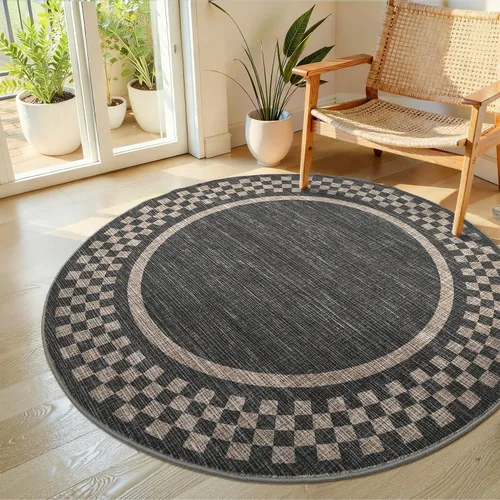 Vista 81 de GarveeHome Alfombra lavable de 5 x 7 pies para sala de estar, alfombra Beige festoneado
