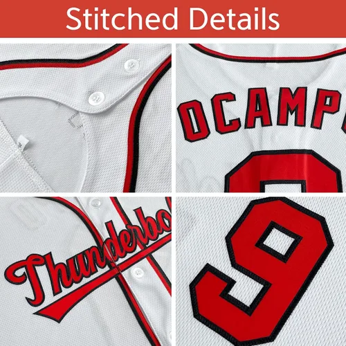 Vista 3 de Camiseta de béisbol de rayas finas personalizada hipster hip hop, camisetas deportivas con nombre y número del equipo personalizado para hombres