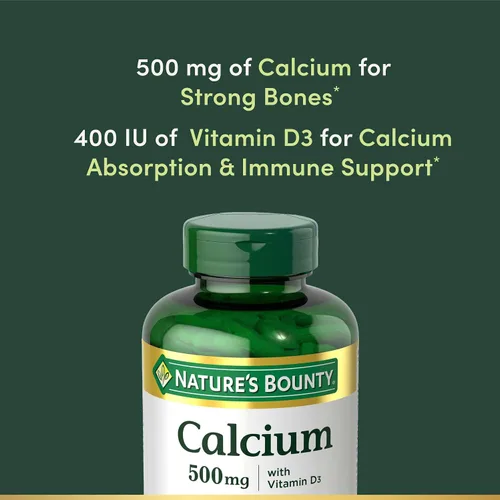 Vista 7 de Nature’s Bounty Calcio Plus 400 UI de vitamina D3, apoyo inmunológico y salud ósea, 300 tabletas Apoyo inmunológico y salud ósea