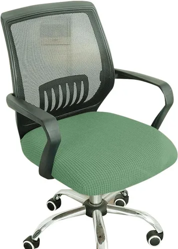Vista 7 de Yikko Funda para silla de comedor, fundas elásticas para silla de comedor, súper ajuste, anti-polvo, funda de asiento de escritorio de elastano Verde