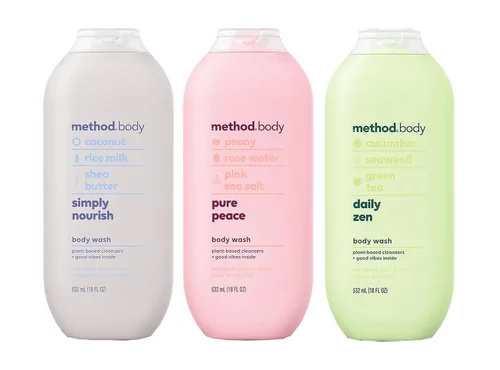 Vista 10 de Method Variedad de muestras de gel de baño (Pura paz, mar y surf, y simplemente nutrir) (Pura paz + mar y surf + simplemente nutrir)
