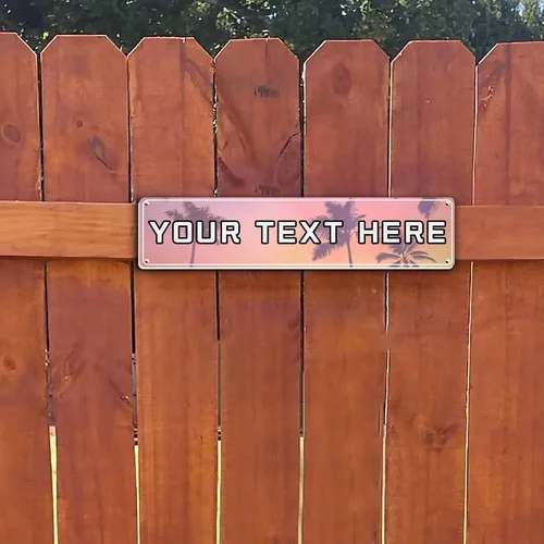 Vista 2 de Letrero de calle personalizado de metal con texto de nombre, letreros de carretera personalizados para exteriores, divertidos letreros de calle de 4