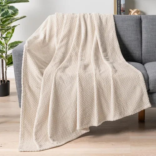 Vista 32 de PAVILIA - Manta de forro polar suave y sólida de color negro para sofá, mantas ligeras y mullidas y cálidas para cama, manta de franela mullida