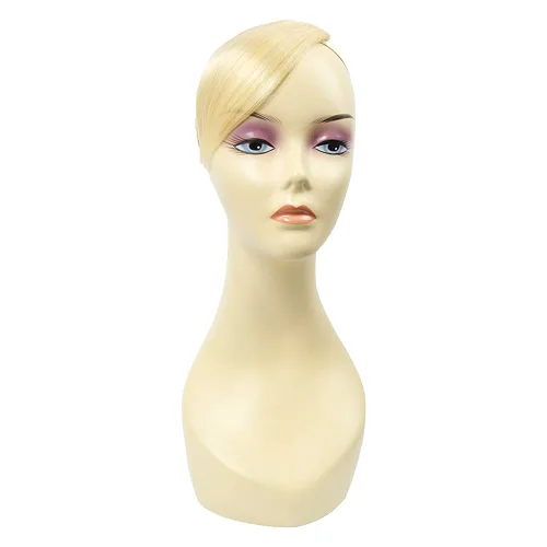 Vista 8 de Flequillo lateral con clip en cabello humano real natural con clip en flequillo lateral, extensiones de cabello lacio con flecos (rubio/613#)
