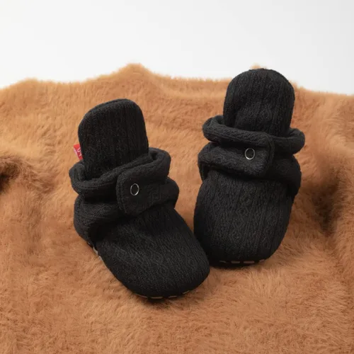 Vista 40 de Botines de forro polar para bebés, niños y niñas, pantuflas antideslizantes con agarre suave, zapatos de calcetín para recién nacidos, cuna