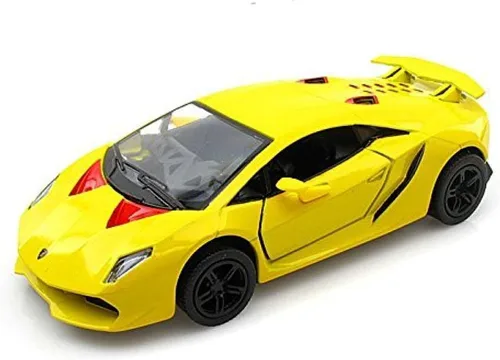 Vista 2 de KiNSMART - Lamborghini Sesto Elemento 5 pulgadas 1:38 Escala Die Cast Metal Modelo Toy Super Sports Car w/Pullback Action (azul)