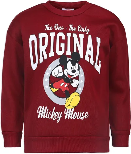 Vista 2 de Disney Mickey Mouse - Conjunto de sudadera y pantalón de 2 piezas para niños pequeños y grandes, color rojo