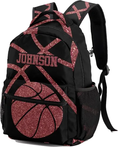 Vista 2 de Mochila escolar personalizada de baloncesto deportiva para niños, bolsas de viaje casuales para estudiantes, niñas y niños, Diseño 7
