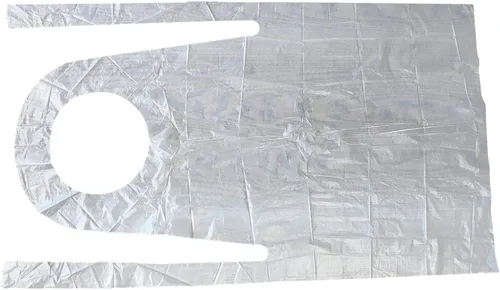 Vista 3 de KingSeal Disposable Poly Aprons, 28"x46", 0.8 mils thick, Individually Packed, White, Bib