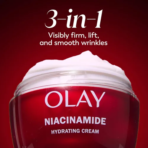 Vista 6 de Crema hidratante facial de niacinamida Olay, crema reafirmante para mujeres, no grasa – antiarrugas, antienvejecimiento, hidratante, renovadora