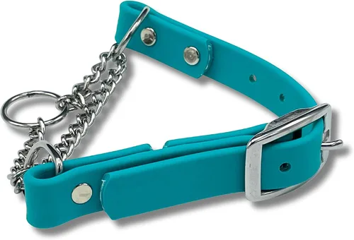 Vista 20 de Collar de Martingala para Perros, Biothane, Hardware de Acero Inoxidable, Sin Tirones, Fabricado en Estados Unidos, Grado Profesional, XXS, Negro