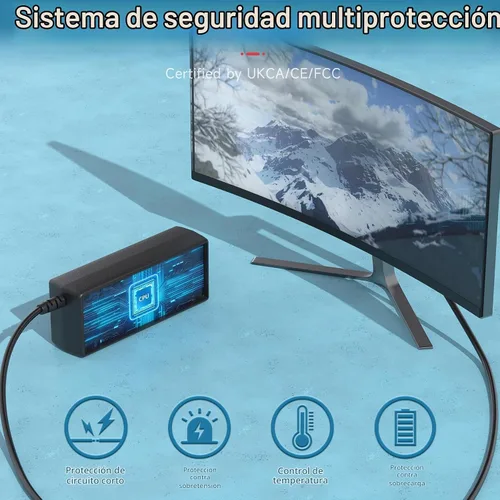 Vista 2 de Cargador adaptador de CA de 90 W para PC de sobremesa HP todo en uno 18 20
