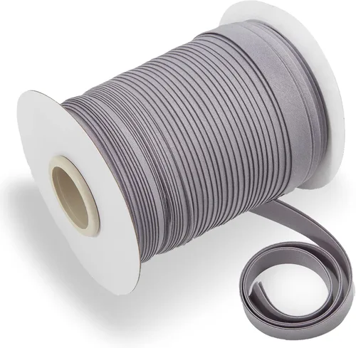 Vista 28 de Cinta al bies de doble pliegue de 1/2 pulgada, cinta al bies de doble pliegue de 55 yardas, carrete continuo a granel para coser ropa, acolchado