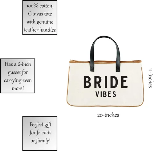 Vista 6 de Santa Barbara Design Studio Bolsa de mano Hold Everything Collection en blanco y negro 100% lona de algodón con asas de cuero