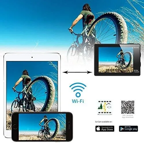 Vista 5 de Cámara de acción EKEN H9R 4K WiFi impermeable deportes cámara Full HD 4K30 27K30 1080p60 720p120 cámara de vídeo 20MP foto y 170 lente gran angular