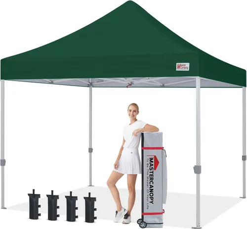 Vista 10 de MASTERCANOPY - Toldo plegable estilo tienda de campaña de 10 x 10 pies, de montura instantánea y para uso comercial, con una bolsa con ruedas