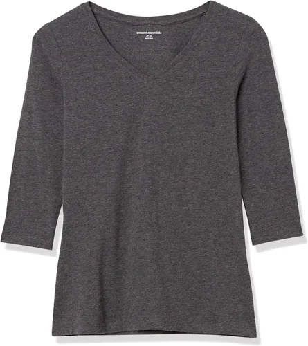 Vista 3 de Tienda Essentials - Camisa de manga 34 y cuello en V para mujer