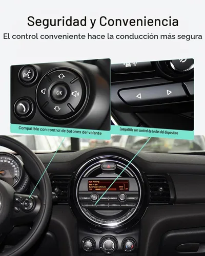 Vista 3 de Adaptador Bluetooth para coche compatible con BMW Mini One - Interfaz USB, receptor Bluetooth para iPod Music Sourse compatible con iOS/Android