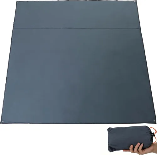 Vista 9 de REDCAMP Lona impermeable para acampar, gris/verde 4 en 1 multifuncional tienda de campaña para acampar, senderismo, mochileros