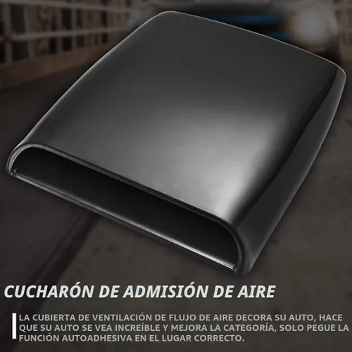 Vista 2 de KATUR - Cobertura decorativa universal para entrada de aire del capó del coche, color negro