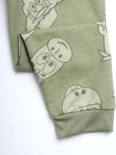 Vista 4 de Disney Conjunto deportivo de forro polar de Mickey Mouse para niños - Lilo & Stitch, Toy Story, sudadera y pantalones deportivos de forro polar