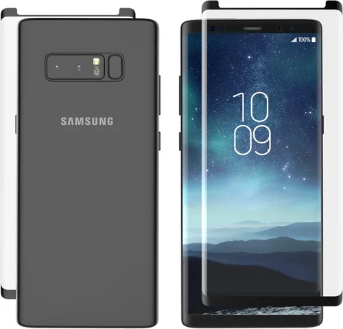 Vista 4 de ZAGG Curva de vidrio Curvo Protección contra impactos y arañazos para Samsung Galaxy Note 8, transparente (200101004)