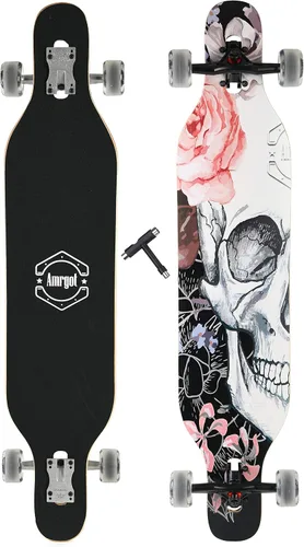 Vista 9 de Longborads completos de 42 pulgadas con caída a través de la cubierta cóncava de crucero profesional Longboards