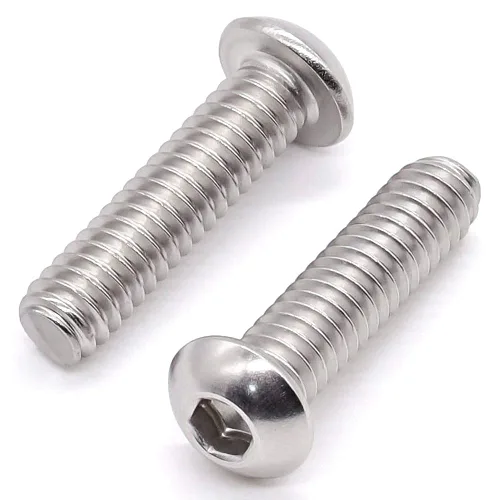 Vista 4 de Glvaner Tornillos de cabeza de botón de 1/4-20 x 1 pulgada (30 piezas) de acero inoxidable 304 cobertura completa de rosca 18-8