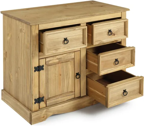 Vista 8 de Furniture Dash Buffets y aparadores, gabinetes de almacenamiento de cocina, gabinete de buffet con almacenamiento, aparador de buffet (marrón)
