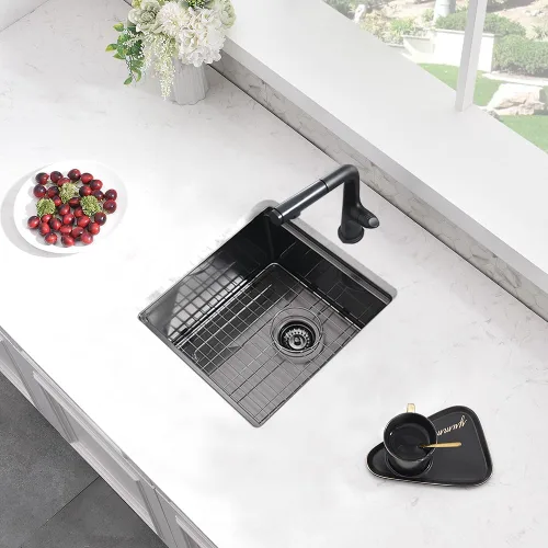 Vista 3 de Fregadero de Barra Negro Bajo Montaje, Fregadero de Cocina de 12 x 15 Pulgadas de Acero Inoxidable Negro Bajo Montaje, Cuenca Pequeña de Barra