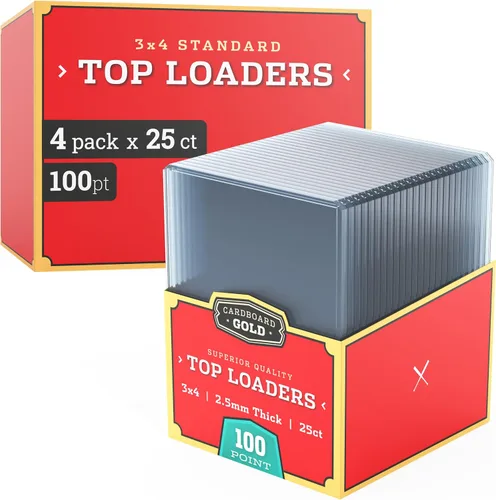 Vista 9 de Cardboard Gold Cargadores superiores 100pt para tarjetas - Rígidos 3x4-250