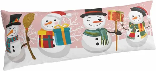 Vista 18 de Fundas de almohada de tamaño estándar de muñeco de nieve negro, paquete de 2 fundas de almohada suaves decorativas para sofá de cuerpo largo