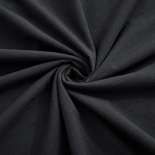 Vista 6 de LOVQUE Funda de edredón 100% algodón lavado, color negro, tamaño individual