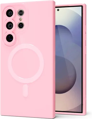 Vista 94 de Svanove Funda magnética de silicona para Samsung Galaxy S22, compatible con Magsafe, bonita funda para mujer, goma de gelatina brillante delgada