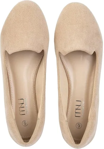 Vista 2 de MUSSHOE Zapatos planos para mujer, cómodos zapatos planos de espuma viscoelástica con punta redonda