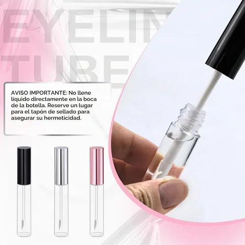 Vista 6 de Bercoor Paquete de 30 tubos de brillo de labios, botella vacía de bálsamo labial recargable de 0.3 fl oz, recipiente de plástico transparente