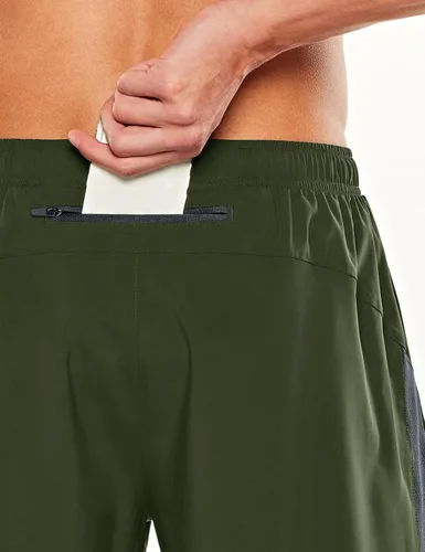 Vista 6 de TSLA Men's Active Running Shorts, Training Exercise Workout Shorts, Quick Dry Gym Athletic Performance Shorts with Pockets