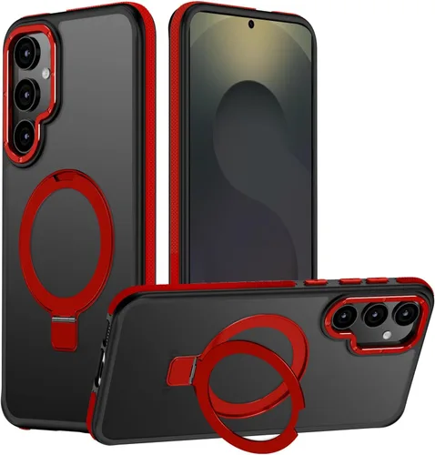 Vista 33 de Funda para Samsung Galaxy S24 Plus, soporte de anillo magnético ajustable [compatible con Magsafe], [protección a prueba de golpes de grado militar]