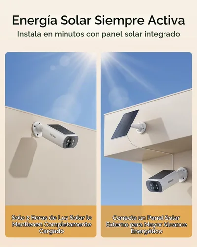 Vista 4 de 4MP Solar Security Cameras Wireless Outdoor,2.4/5G WiFi, No Wiring