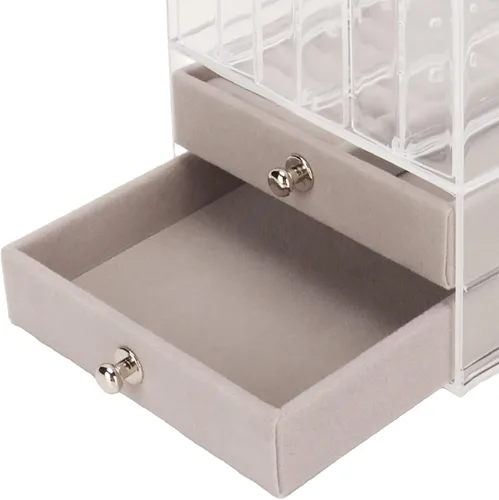 Vista 4 de Betued 5 Drawers Earring, Acrylic Earring Holder, Dust proof design saves storage space and keeps beautiful
