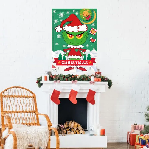 Vista 6 de Juegos de Navidad EMPOF - Pin The Heart Juegos de Manualidades Navideñas para Niños y Familias, Linda Decoración de Pared, Artículos de Fiesta