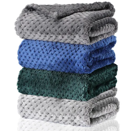 Vista 22 de Frienda Manta mullida para bebé, 4 piezas, manta mullida para niños y niñas, suave y cálida para bebés, recién nacidos, suministros de cama