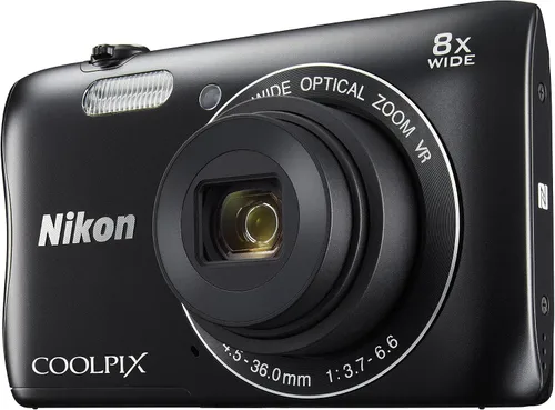 Vista 5 de Nikon Cámara digital COOLPIX S3700 Negro Óptico 8X Zoom 20,05 millones de píxeles S3700BK