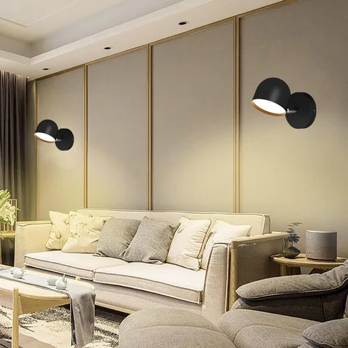 Vista 4 de Kawell Apliques de pared LED sensibles al tacto, atenuación continua, lámpara de pared LED de rotación de 350°, lámpara de pared LED de lectura