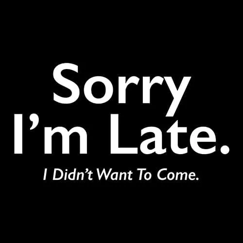 Vista 2 de Camiseta divertida con texto en inglés Sorry I'm Late I Didn't Want to Humor Sarcasm