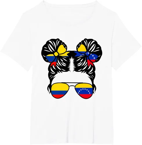 Vista 88 de Camiseta Half Colombian Half Venezolan Girl Colombia Kids Heritage, Gris