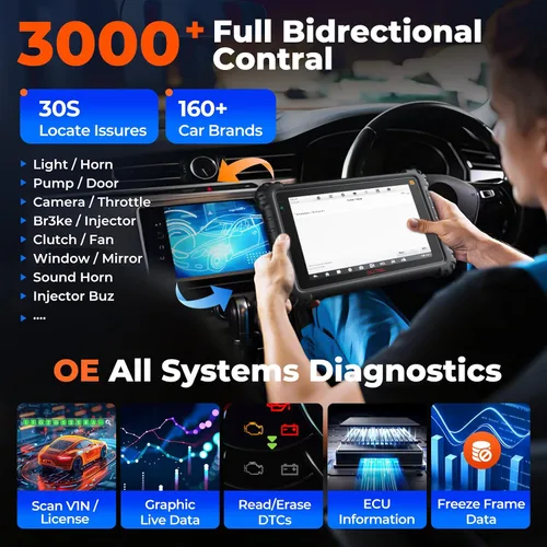 Vista 5 de Escáner Autel MaxiCOM MK906 PRO2-TS: Herramienta de escaneo bidireccional, codificación de ECU V2.0 TPMS Programming, 40+ Resets, 3000+ Active