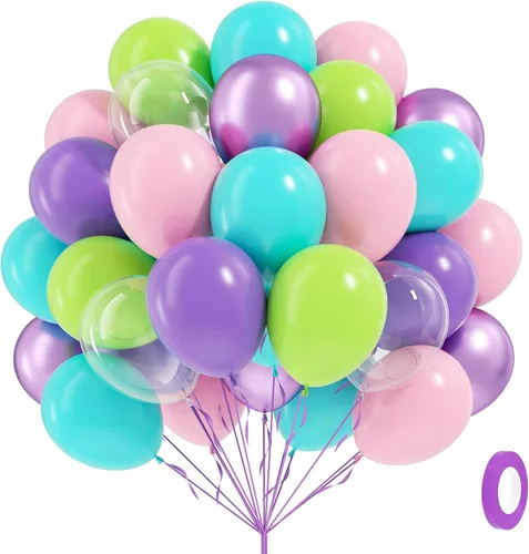 Vista 9 de 60 globos de perlas de doble relleno de 12 pulgadas, globos blancos perlados, globos de látex blanco para bodas, despedidas de soltera, baby shower