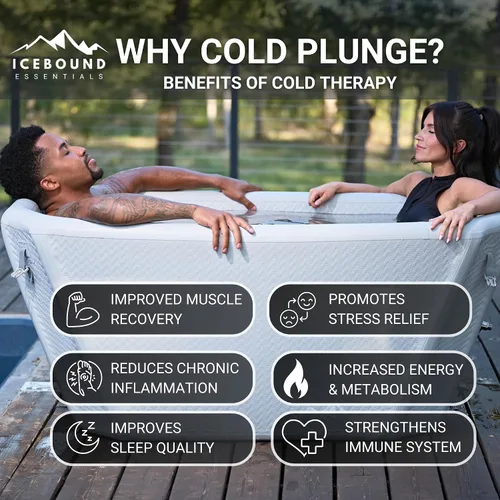 Vista 7 de Bañera fría con enfriador de agua – Enfriador de agua caliente y fría eficiente de 1 HP para baño de hielo – Bañera de hielo premium con enfriador