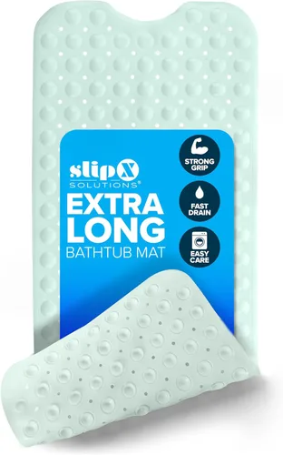 Vista 9 de SlipX Solutions - Alfombrilla extra larga y de agarre fuerte para bañera y ducha, para ancianos y niños, de 39 x 16 pulgadas, antideslizante